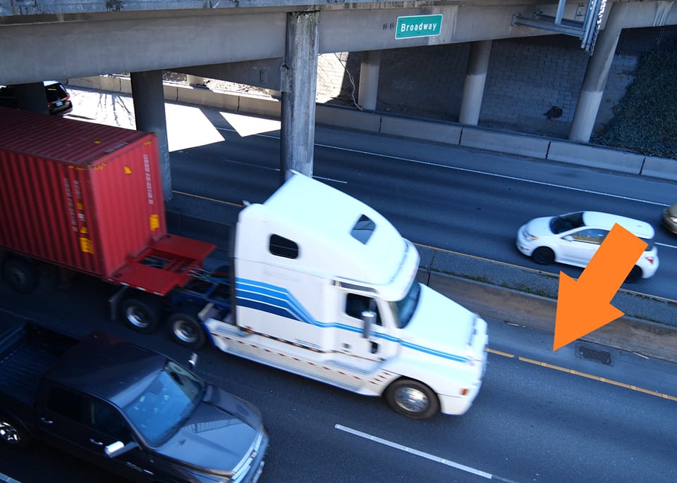 Photo of traffic on highway.
