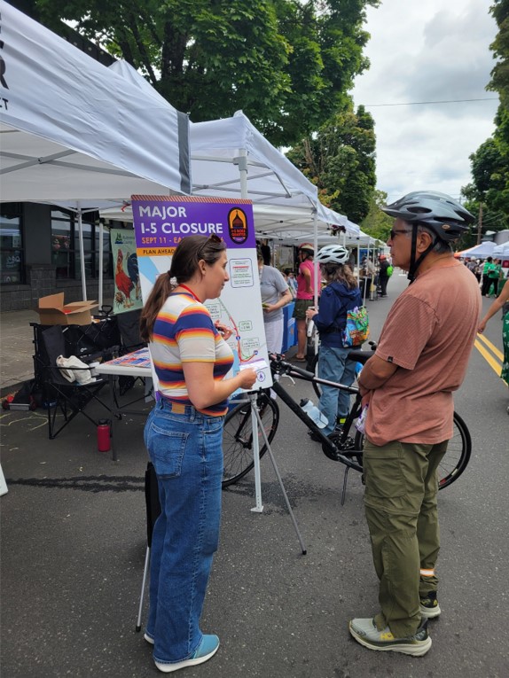 Rose Quarter Project Team tabling at community events.