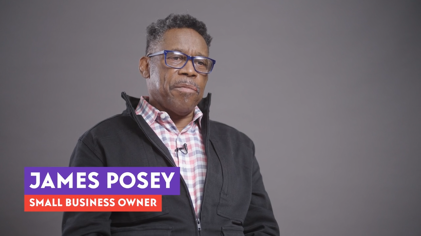 James Posey explaining a thought during his interview.