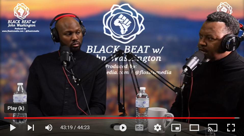 DeAngelo Moaning and Dr. Steven Holt on the Black Beat podcast